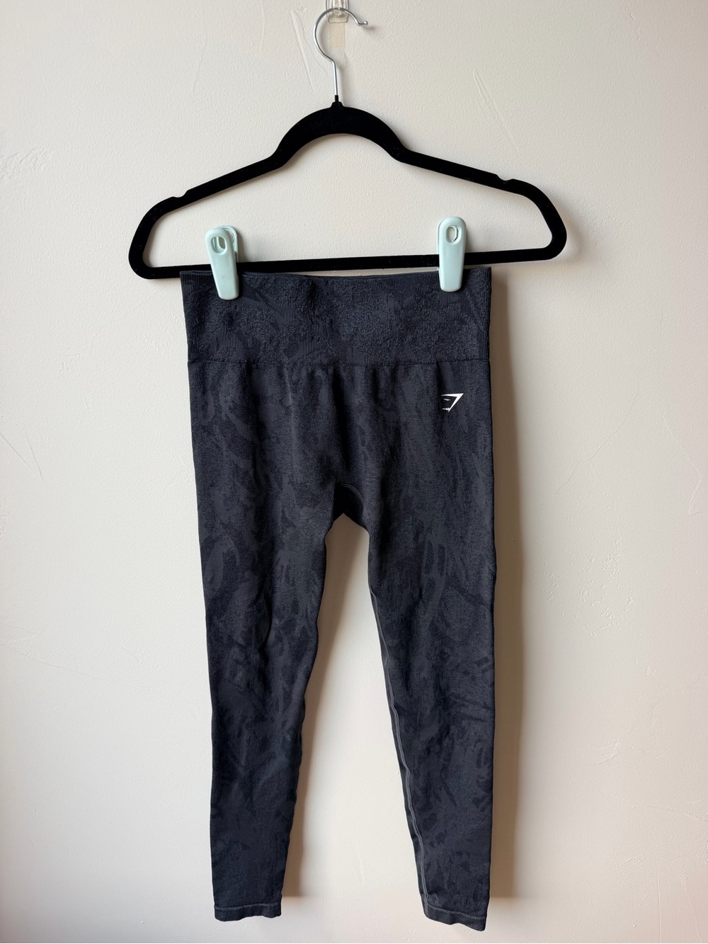 Gymshark Kids Black Textured High-Waist Leggings